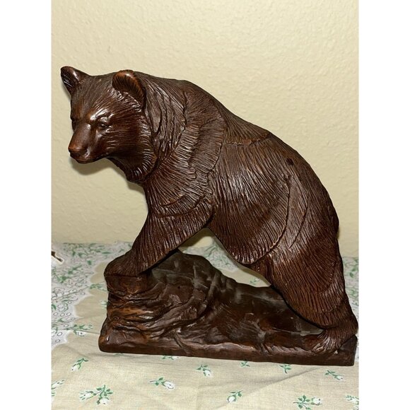 2 Red Mill Bear Sculpture Figurines Brown Grizzle Cabin Decor 7.5" 4" READ - Picture 2 of 13